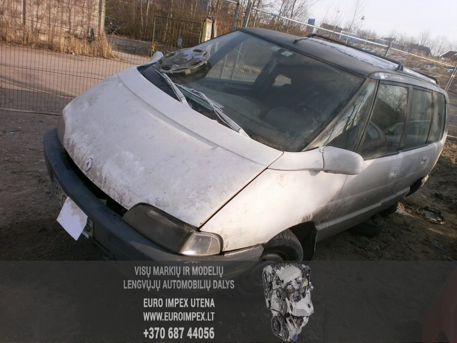 Naudotos automobilio dalys Renault ESPACE 1995 2.1 Mechaninė Vienatūris 4/5 d. Balta 2014-2-06
