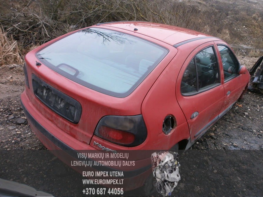 Naudotos automobilio dalys Renault MEGANE 1996 1.9 Mechaninė Hačbekas 4/5 d. Raudona 2014-2-11