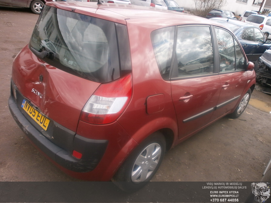 Used Car Parts Renault SCENIC 2005 1.6 Mechanical Minivan 4/5 d. Red 2014-4-14