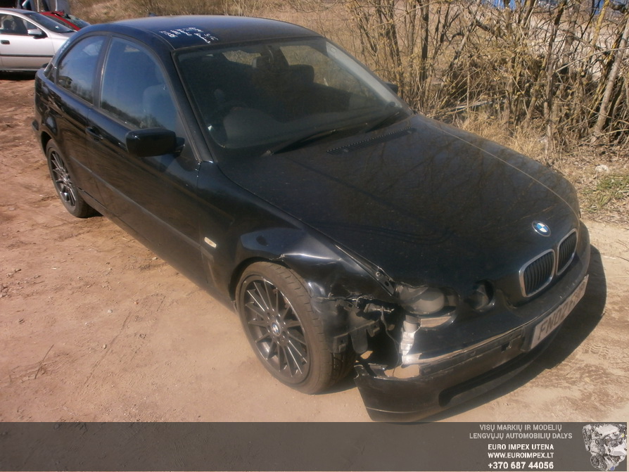 Подержанные Автозапчасти BMW 3-SERIES 2002 1.8 машиностроение хэтчбэк 2/3 d. черный 2014-4-17