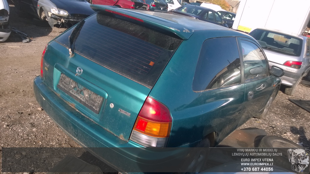 Naudotos automobilio dalys Mazda 323 1998 1.5 Automatinė Hačbekas 2/3 d. Zalia 2014-9-30