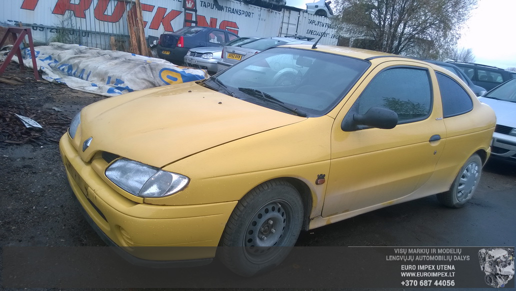 Naudotos automobilio dalys Renault MEGANE 1996 1.6 Mechaninė Hačbekas 2/3 d. Geltona 2014-10-21