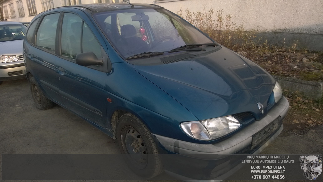 Naudotos automobilio dalys Renault SCENIC 1998 1.6 Mechaninė Vienatūris 4/5 d. Melyna 2014-10-27