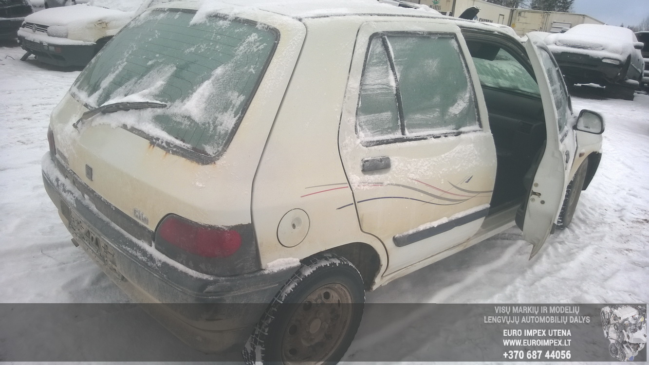 Naudotos automobilio dalys Renault CLIO 1994 1.2 Mechaninė Hačbekas 4/5 d. Balta 2014-12-29
