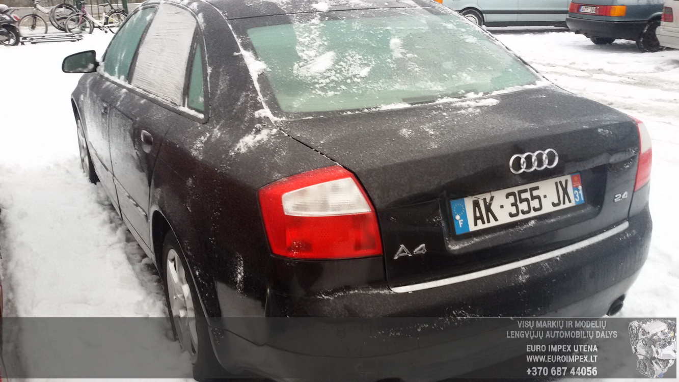Naudotos automobilio dalys Audi A4 2003 2.4 Automatinė Sedanas 4/5 d. Juoda 2015-1-26