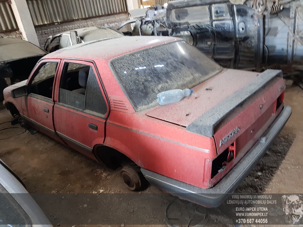 Naudotos automobilio dalys Opel ASCONA 1985 1.6 Mechaninė Sedanas 4/5 d. Raudona 2016-6-13