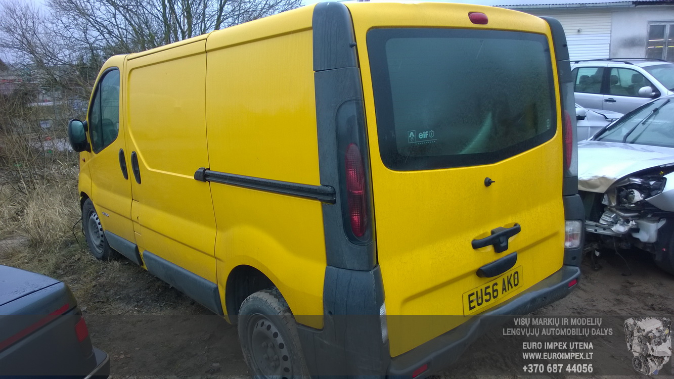 Used Car Parts Renault TRAFIC 2006 1.9 Mechanical Minibus 2/3 d. Yellow 2016-3-30