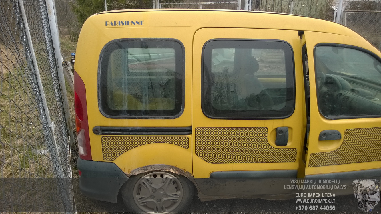 Used Car Parts Renault KANGOO 1998 1.2 Mechanical Commercial 2/3 d. Yellow 2016-4-12