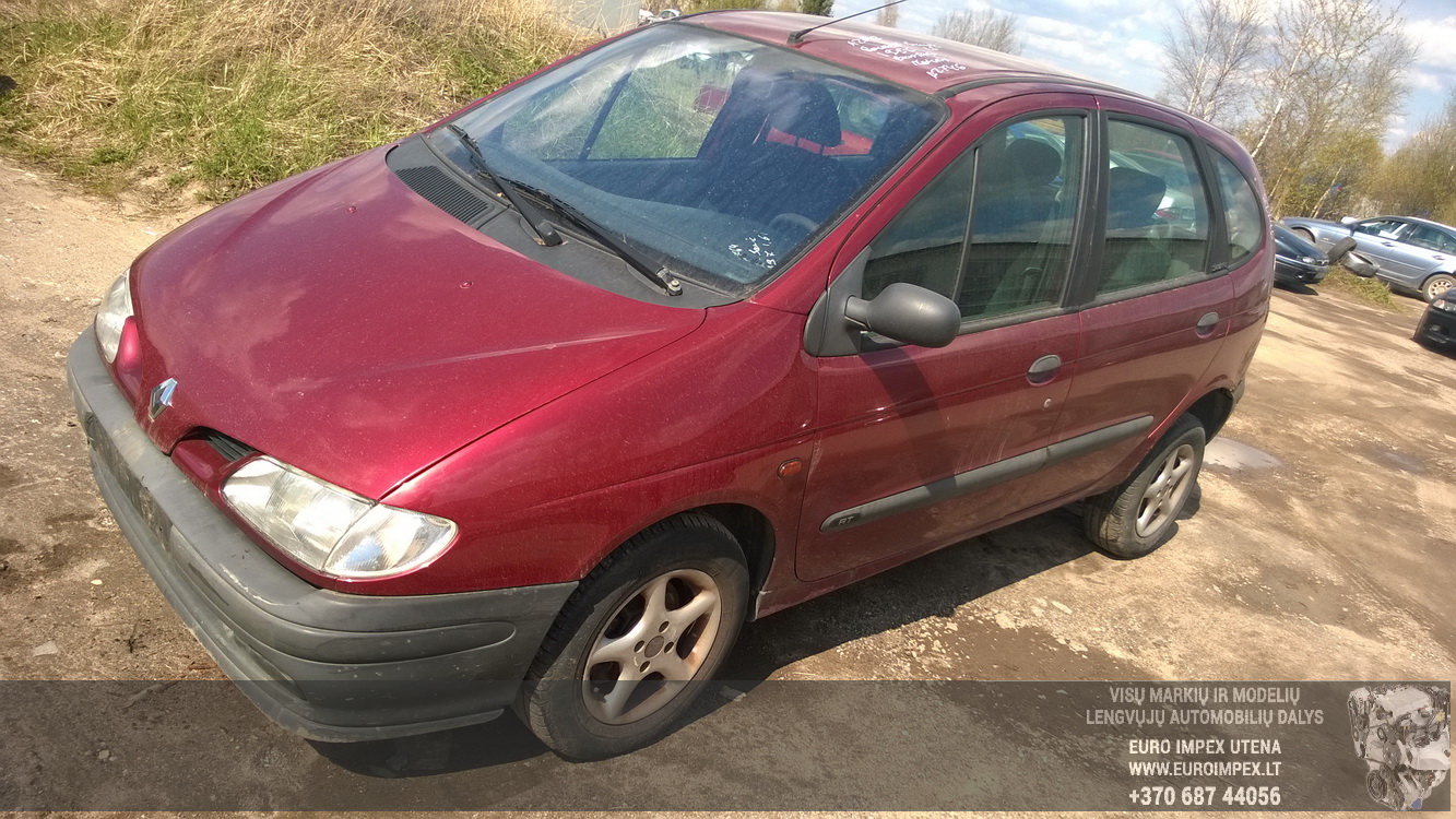 Used Car Parts Renault SCENIC 1997 1.6 Mechanical Minivan 4/5 d. Red 2016-4-29