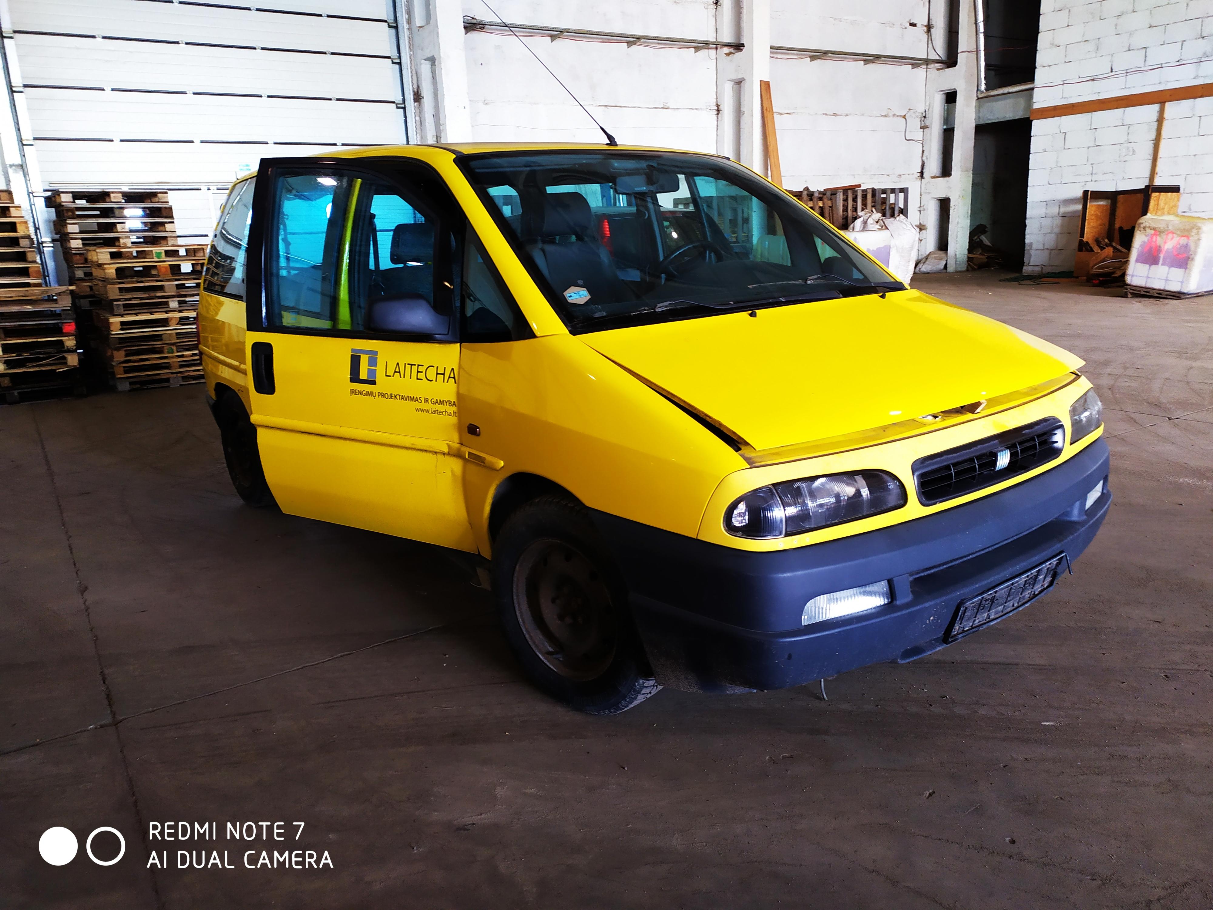 Подержанные Автозапчасти Fiat ULYSSE 1999 1.9 машиностроение минивэн 4/5 d. желтый 2020-9-04