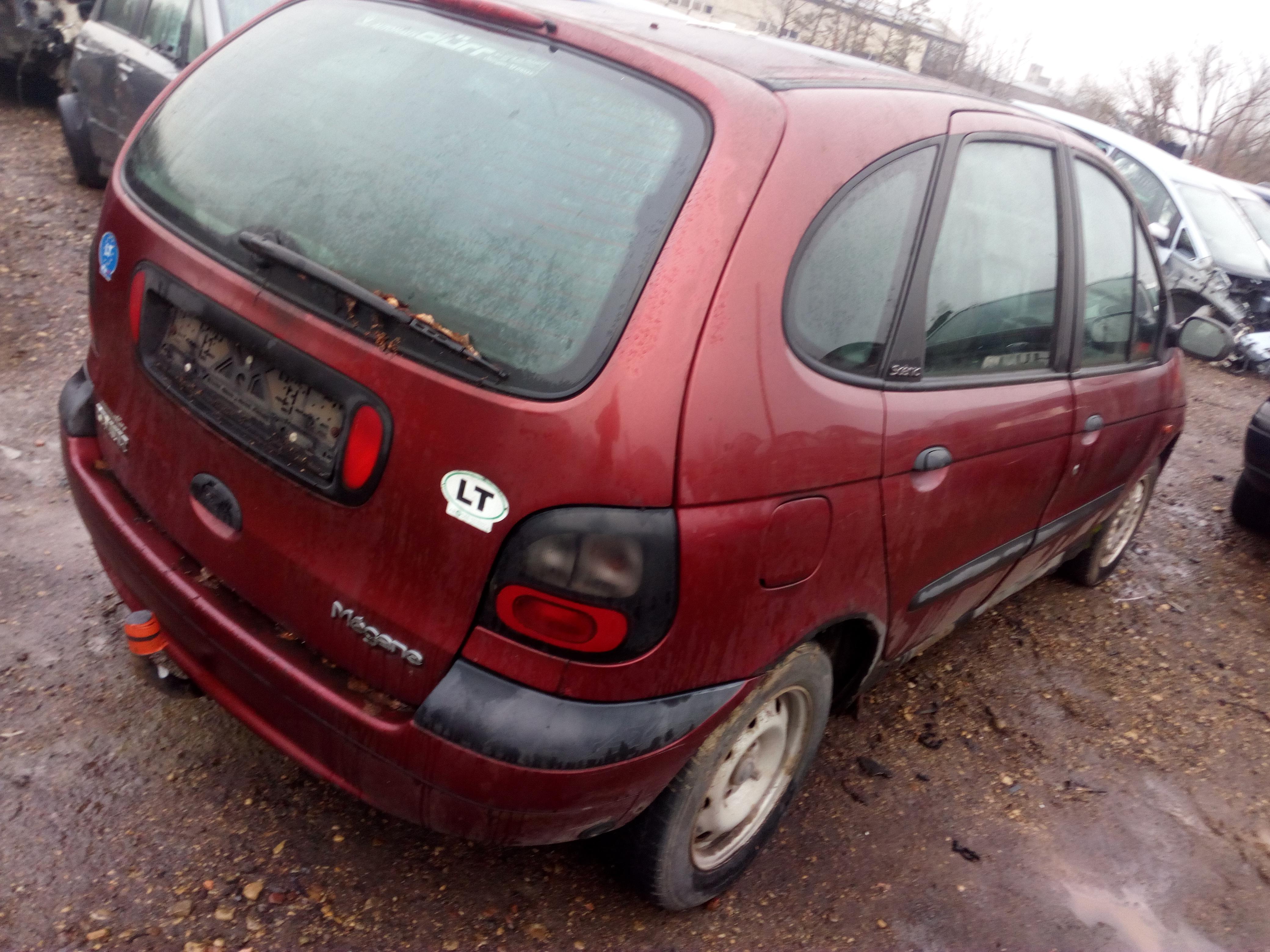 Naudotos automobilio dalys Renault SCENIC 1998 1.6 Mechaninė Vienatūris 4/5 d. Raudona 2017-12-27