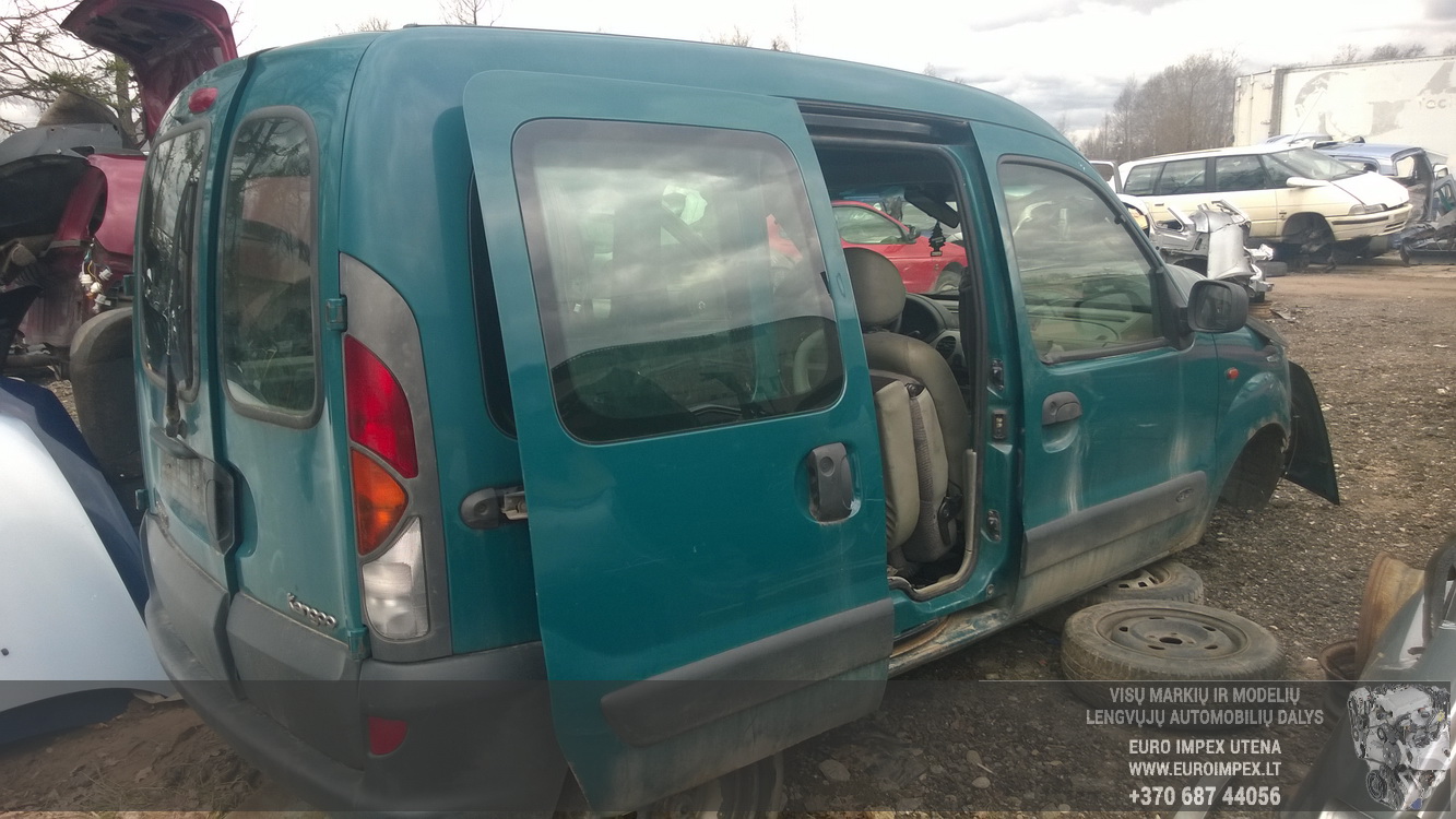 Used Car Parts Foto 5 Renault KANGOO 2002 1.9 Mechanical Commercial 2/3 d. Green 2015-4-08 A2177